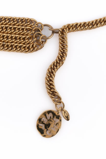 Ceinture dorée Chanel 1980's