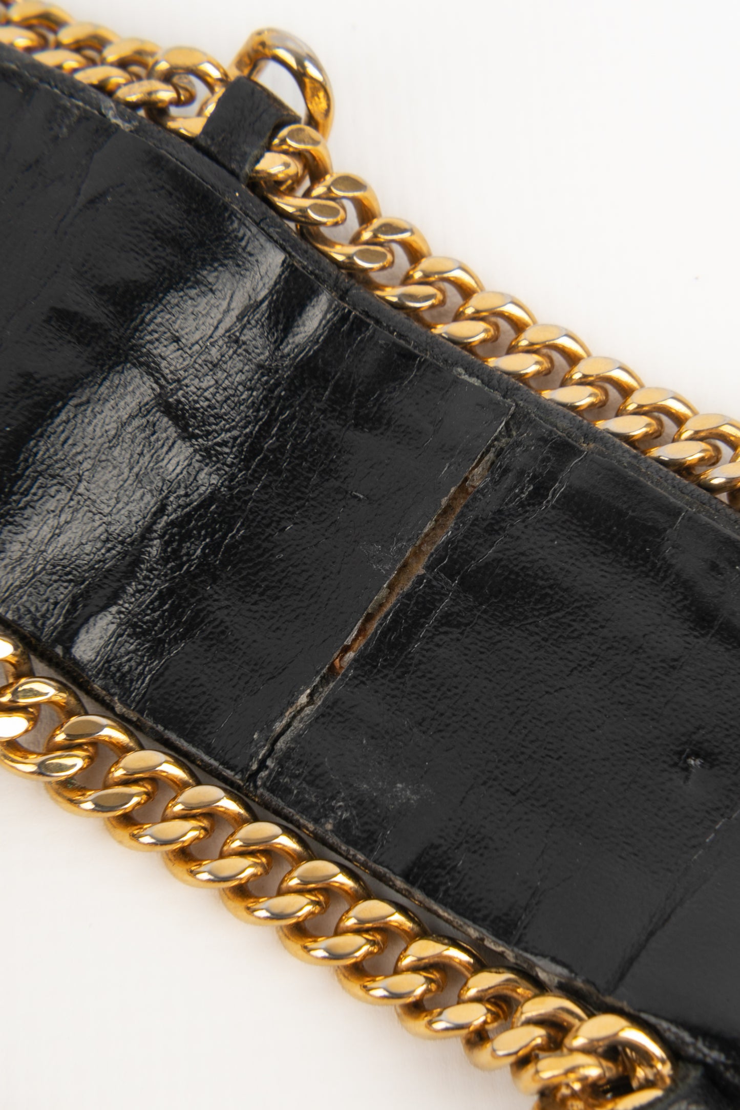 Ceinture en cuir Chanel 1980's