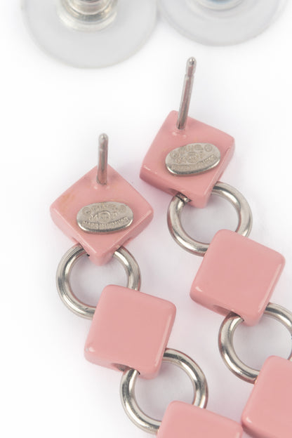 Boucles d'oreilles roses Chanel 2004