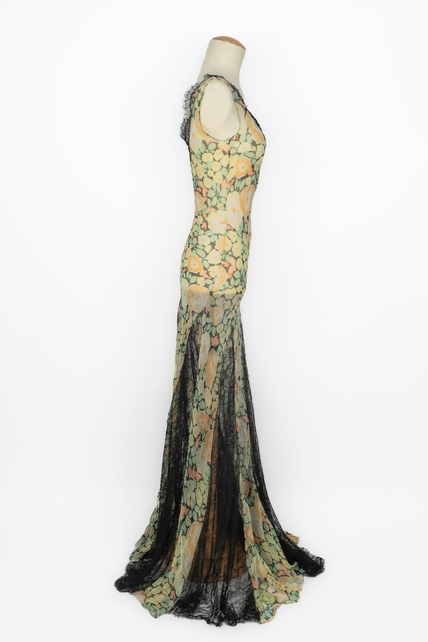 Robe en mousseline Galliano