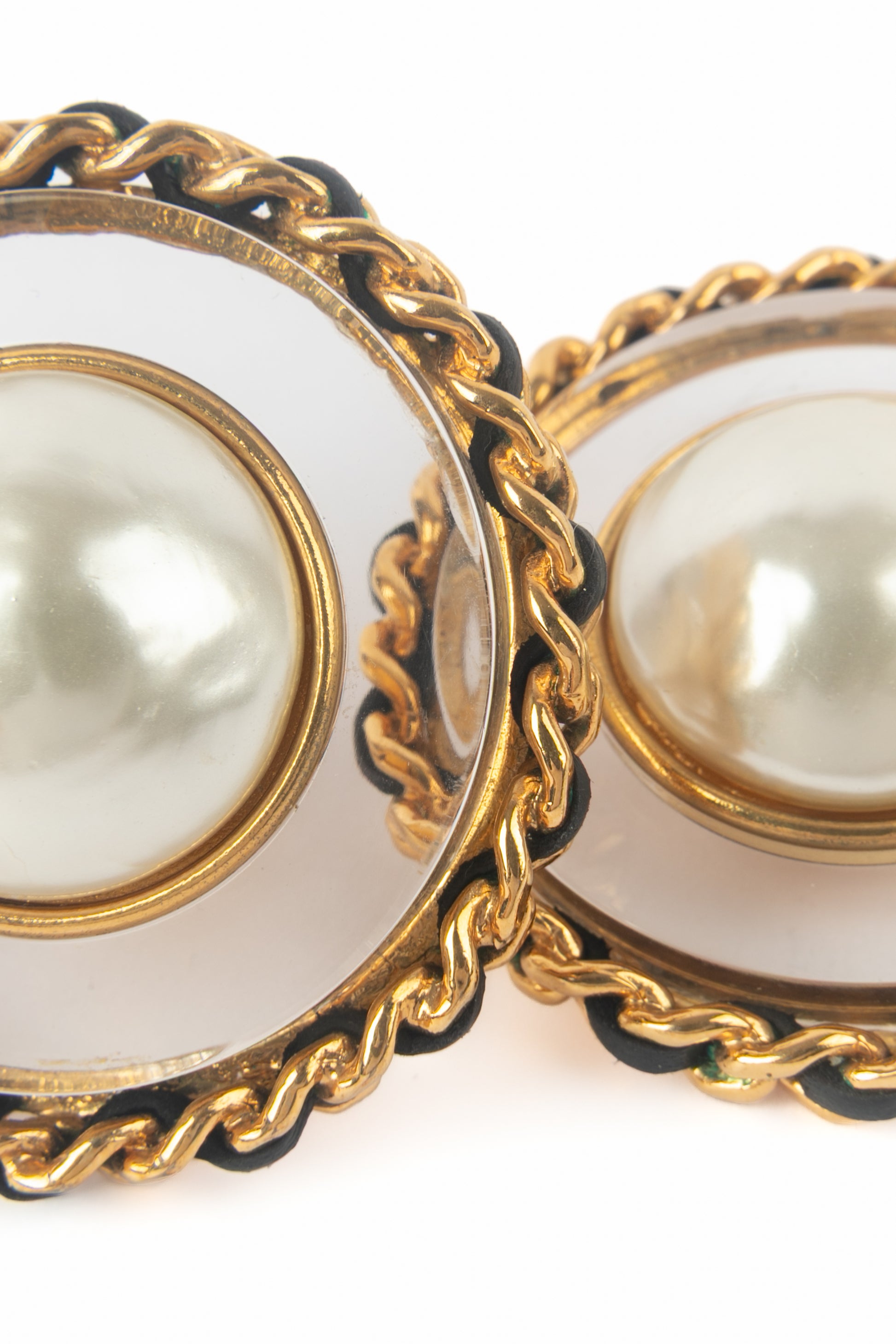 Boucles d'oreilles baroques Chanel 1990's