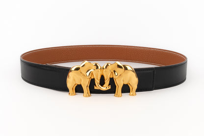 Ceinture "éléphants" Hermès