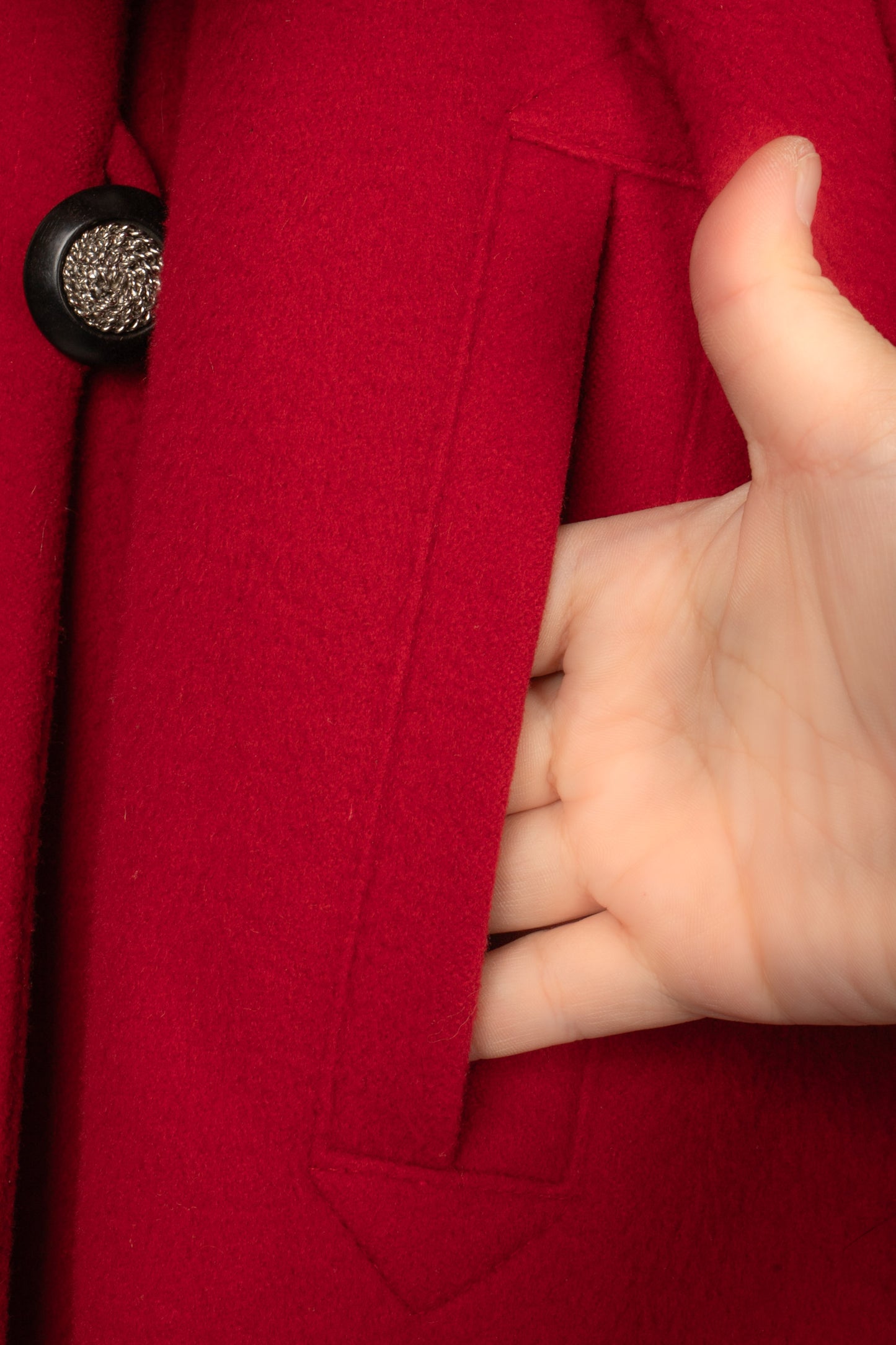 Manteau rouge Yves Saint Laurent