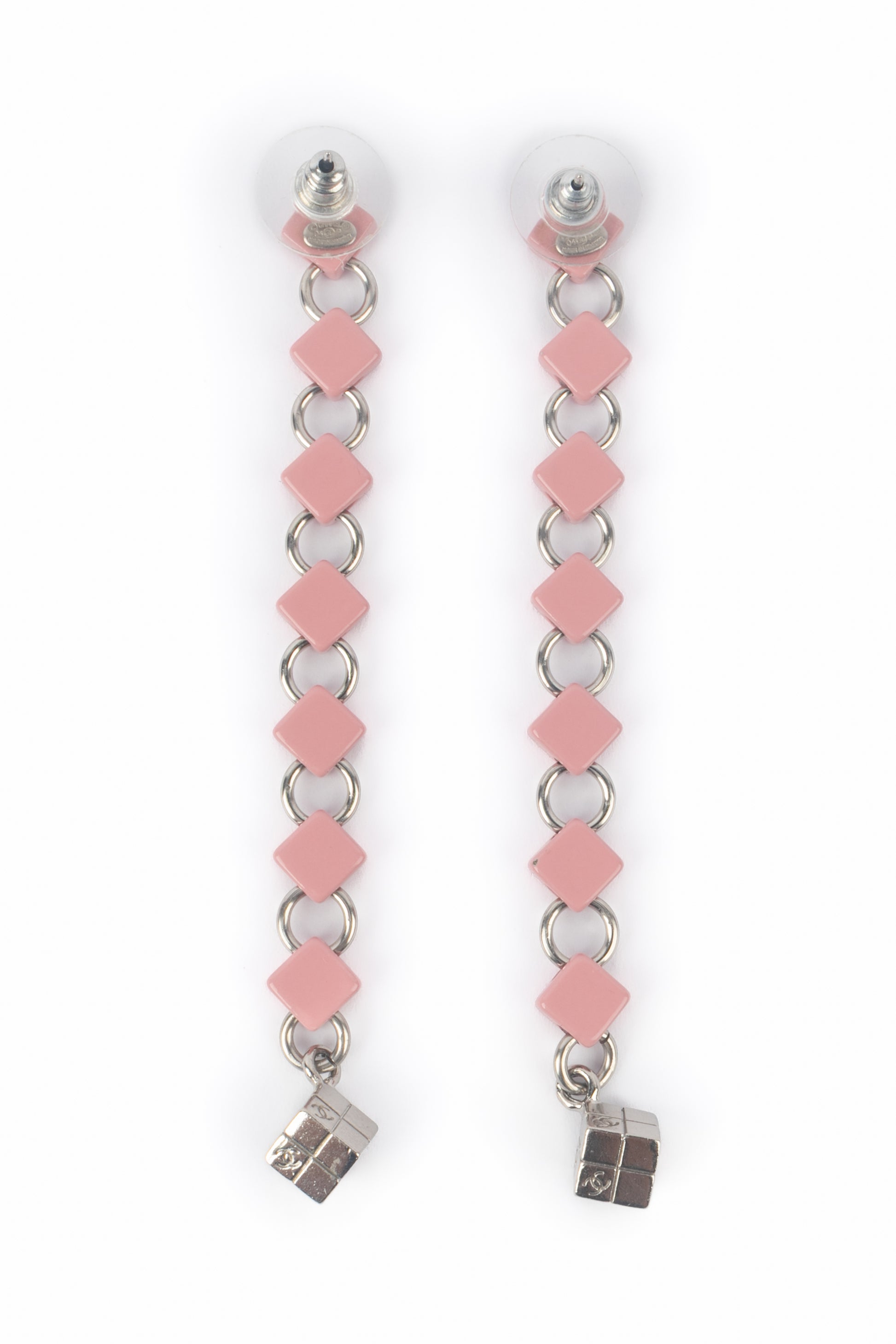 Boucles d'oreilles roses Chanel 2004