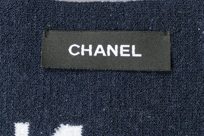Écharpe bleu marine Chanel 