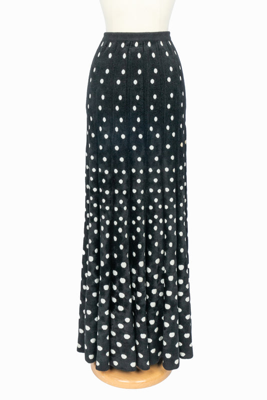 Longue jupe à pois Alaïa