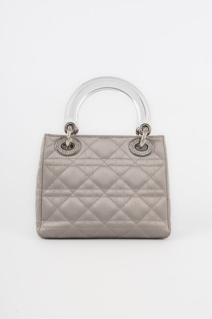 Sac Lady Dior gris perle