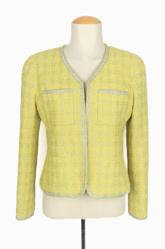 Veste en tweed jaune Chanel 