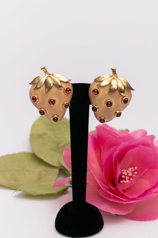 Boucles d'oreilles fraises