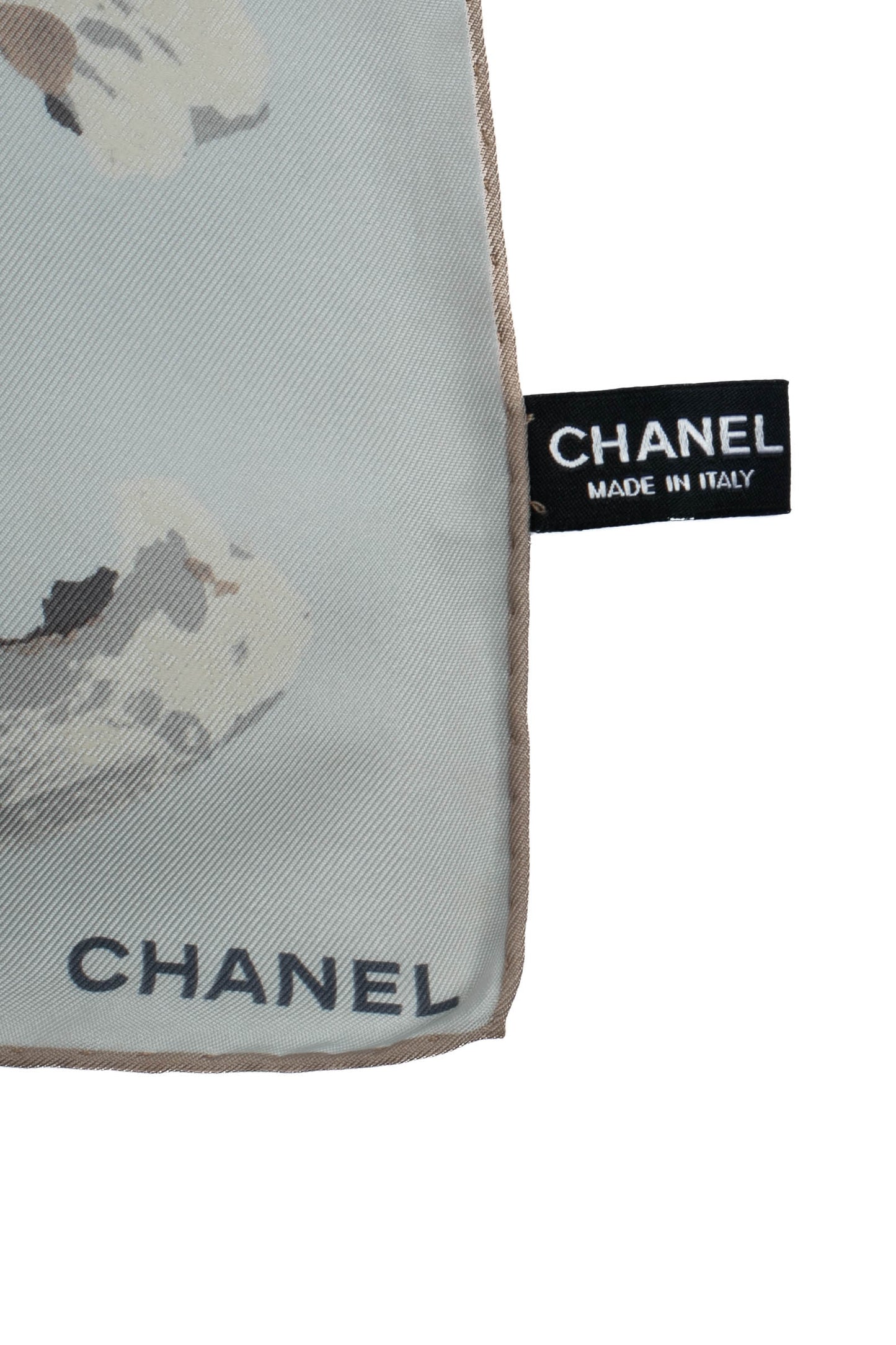 Foulard en soie bleu Chanel 