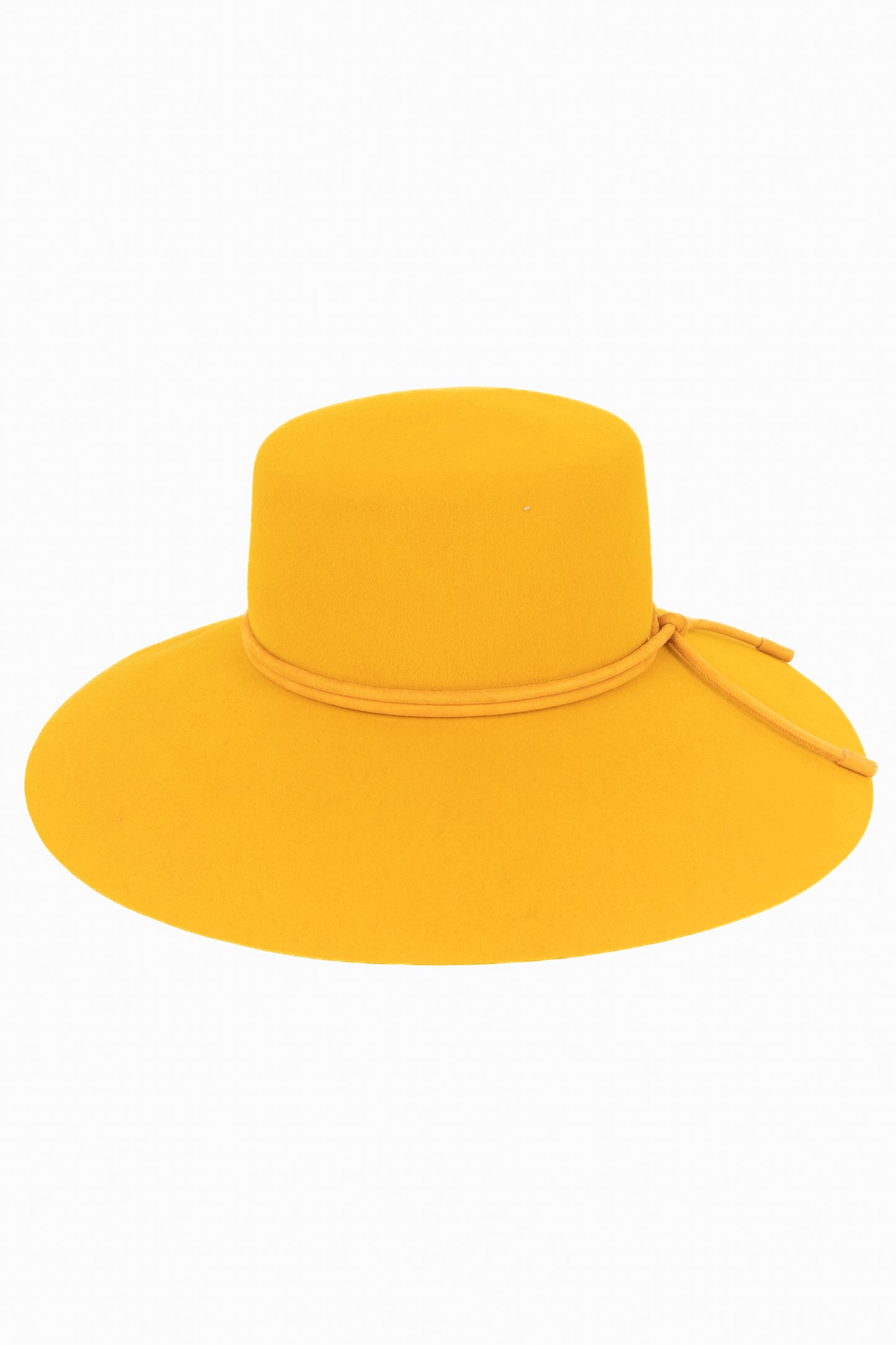 Chapeau en feutre jaune Hermès 