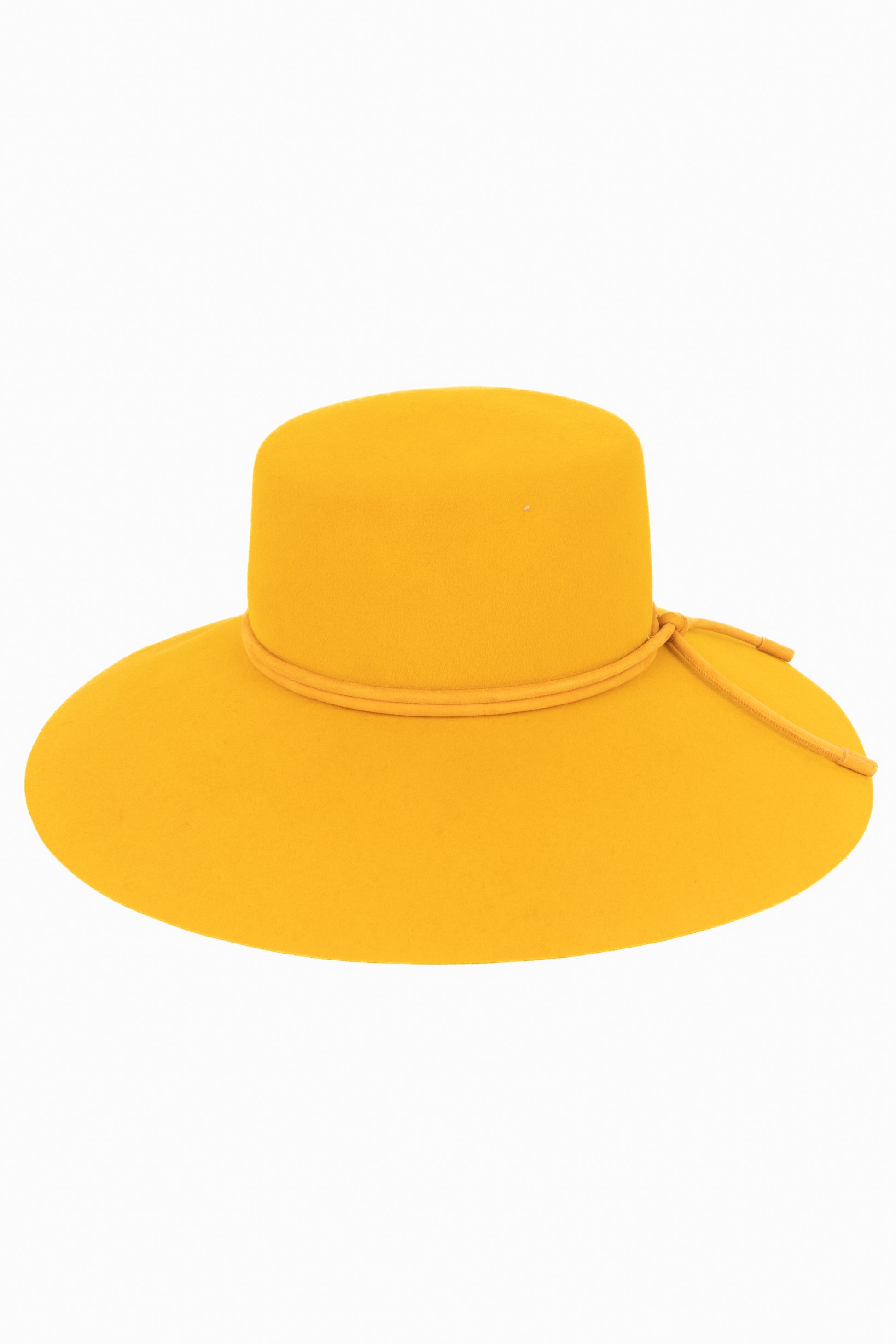 Chapeau en feutre jaune Hermès 