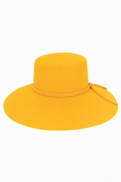 Chapeau en feutre jaune Hermès 