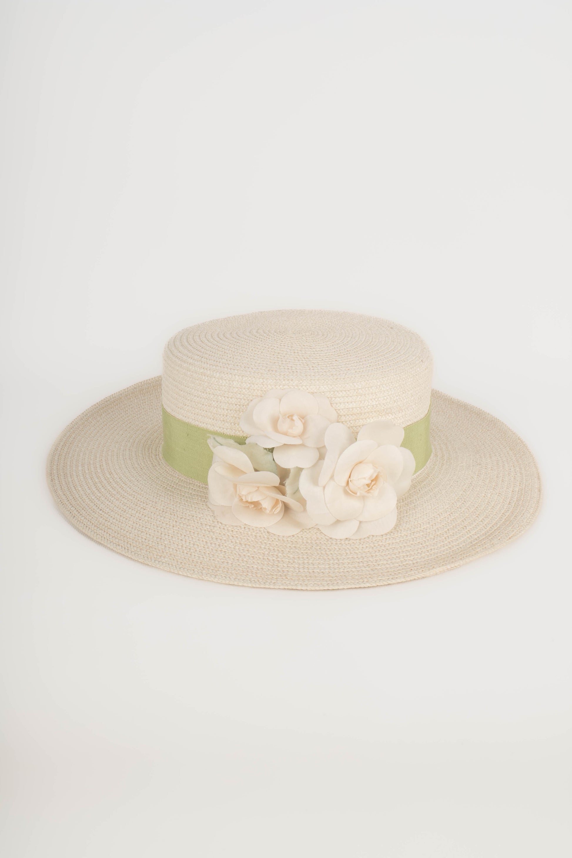 Chanel hat boater-style (Attributed to)