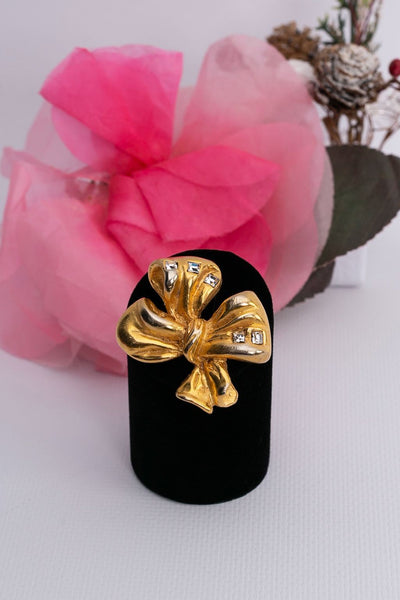 Broche Vintage Signée Lanvin Germany Art Déco Avec Strass - Très Chic