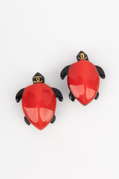 Rares boucles d'oreilles tortues Chanel