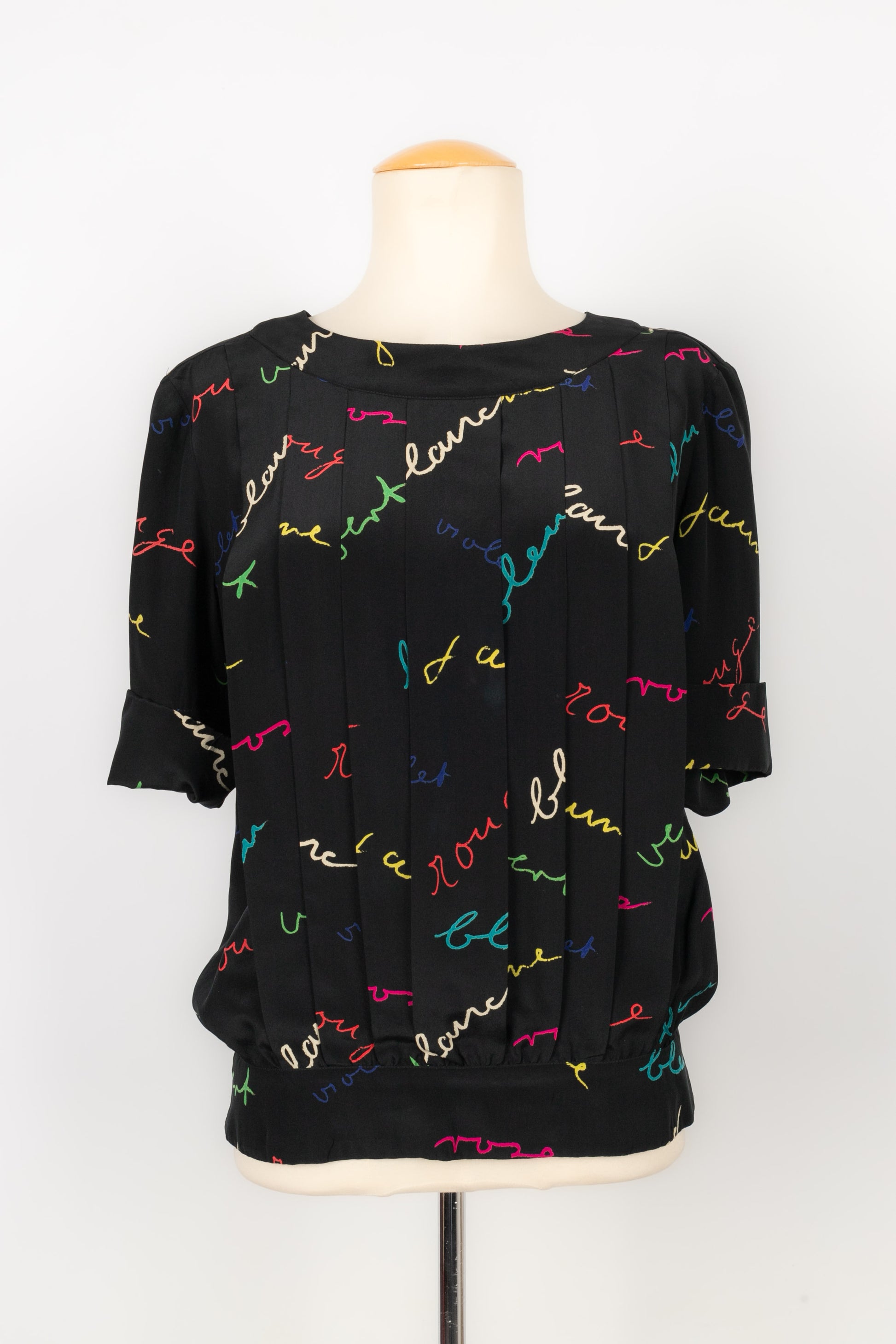 Haut en soie Chanel Printemps 1985