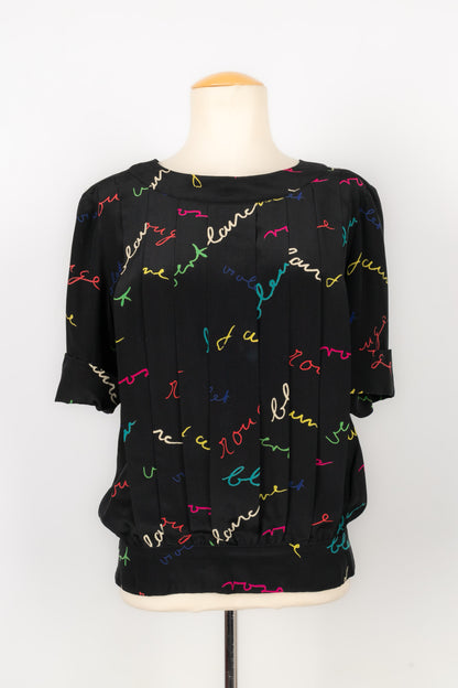 Haut en soie Chanel Printemps 1985