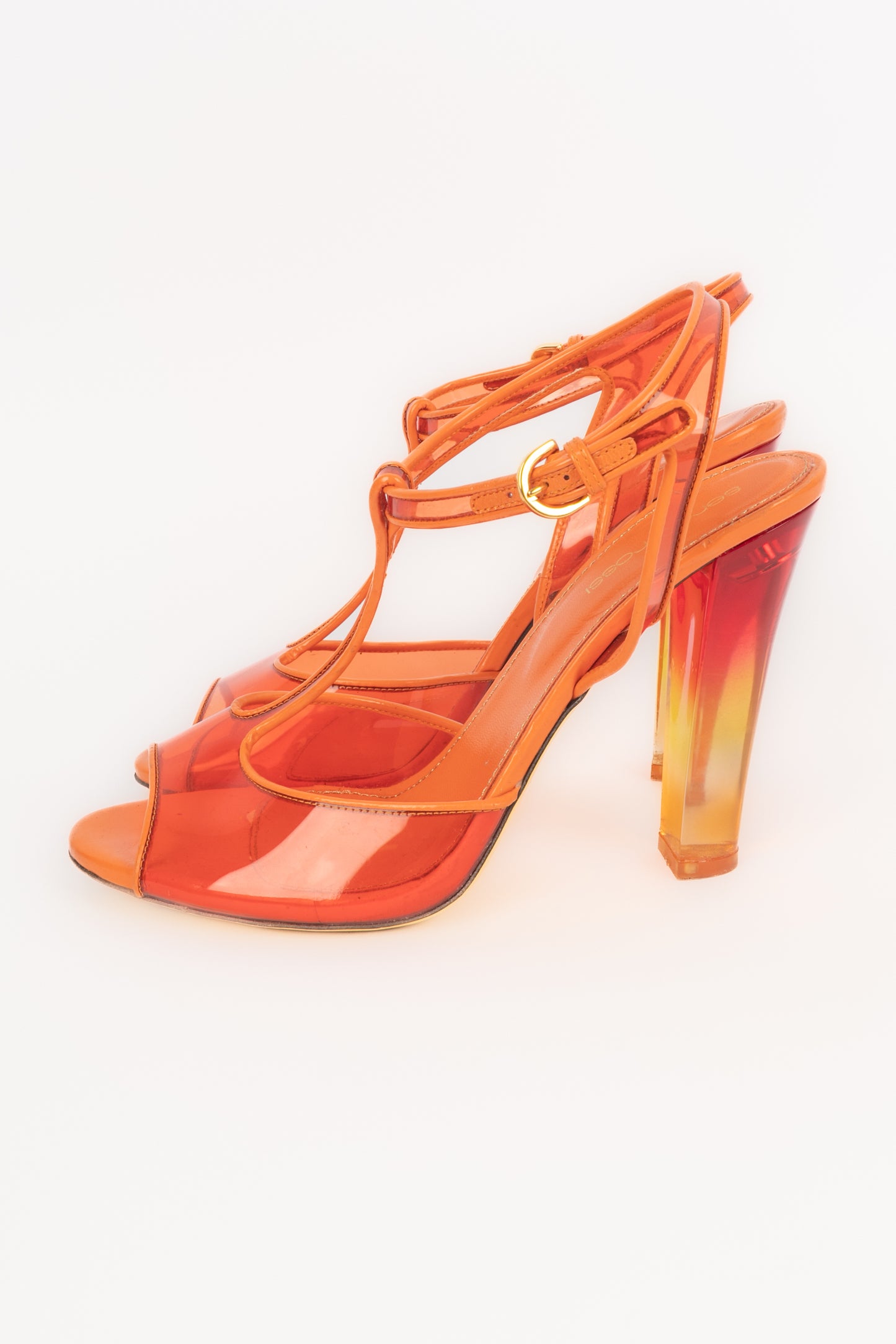 Escarpins oranges Sergio Rossi