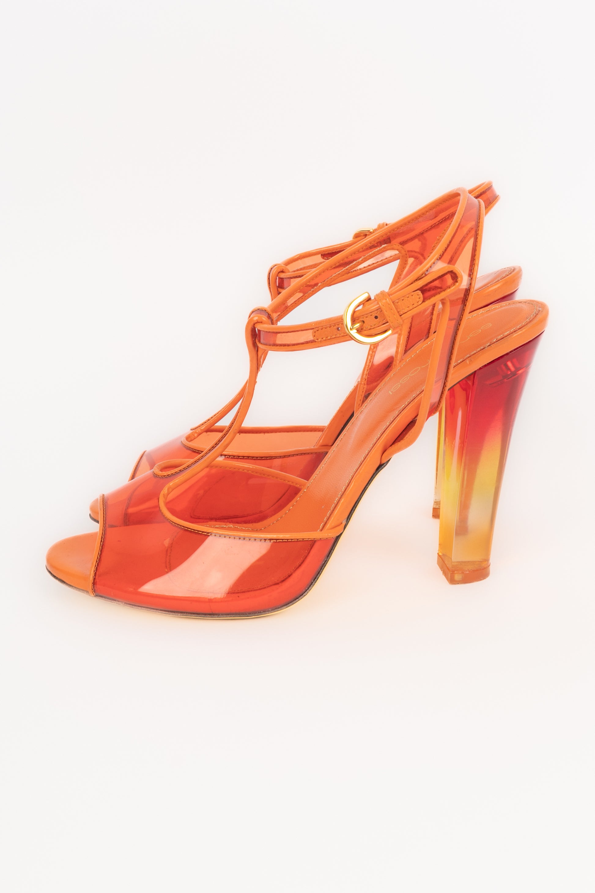Escarpins oranges Sergio Rossi