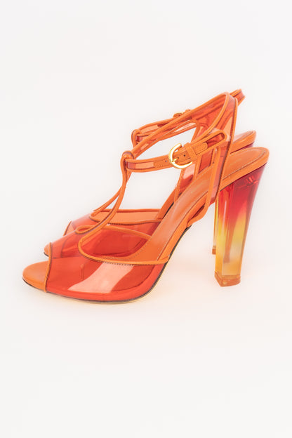 Escarpins oranges Sergio Rossi
