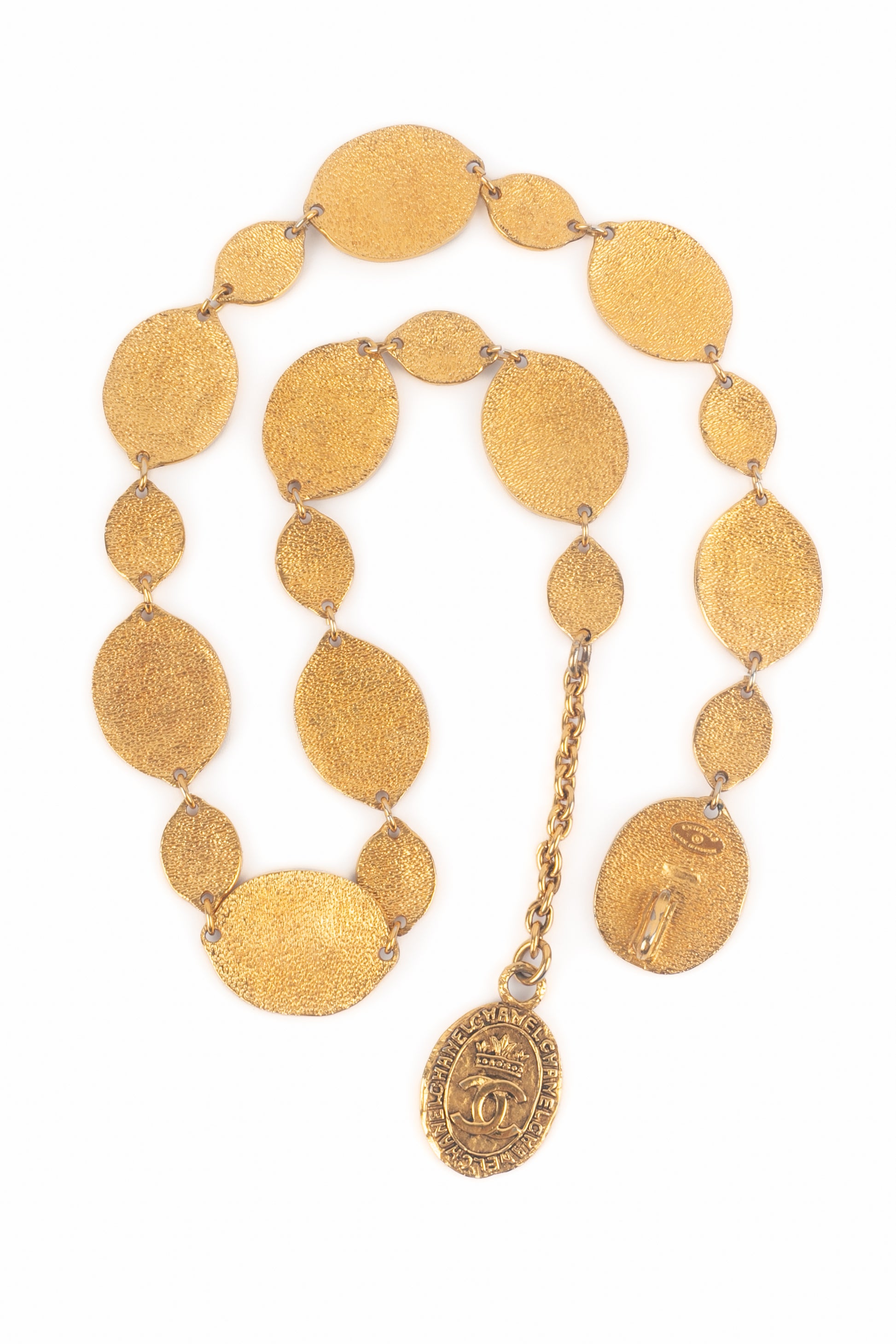 Ceinture dorée Chanel 1980's