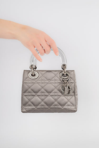 Sac Lady Dior gris perle