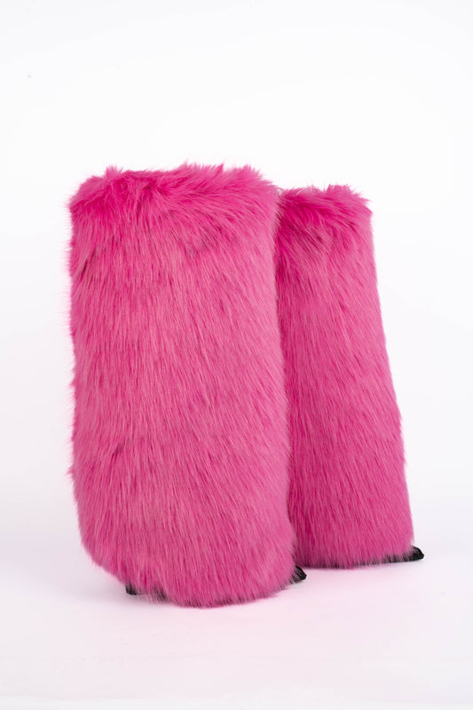 Bottes en fausse fourrure Alexandre Vauthier 2024