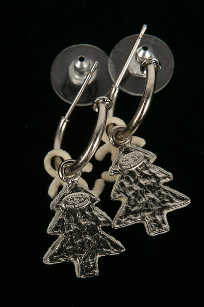 Boucles d'oreilles "neige" Chanel