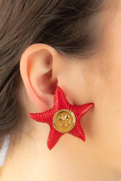 Boucles d'oreilles "étoile de mer" Chanel Haute Couture Eté 1989