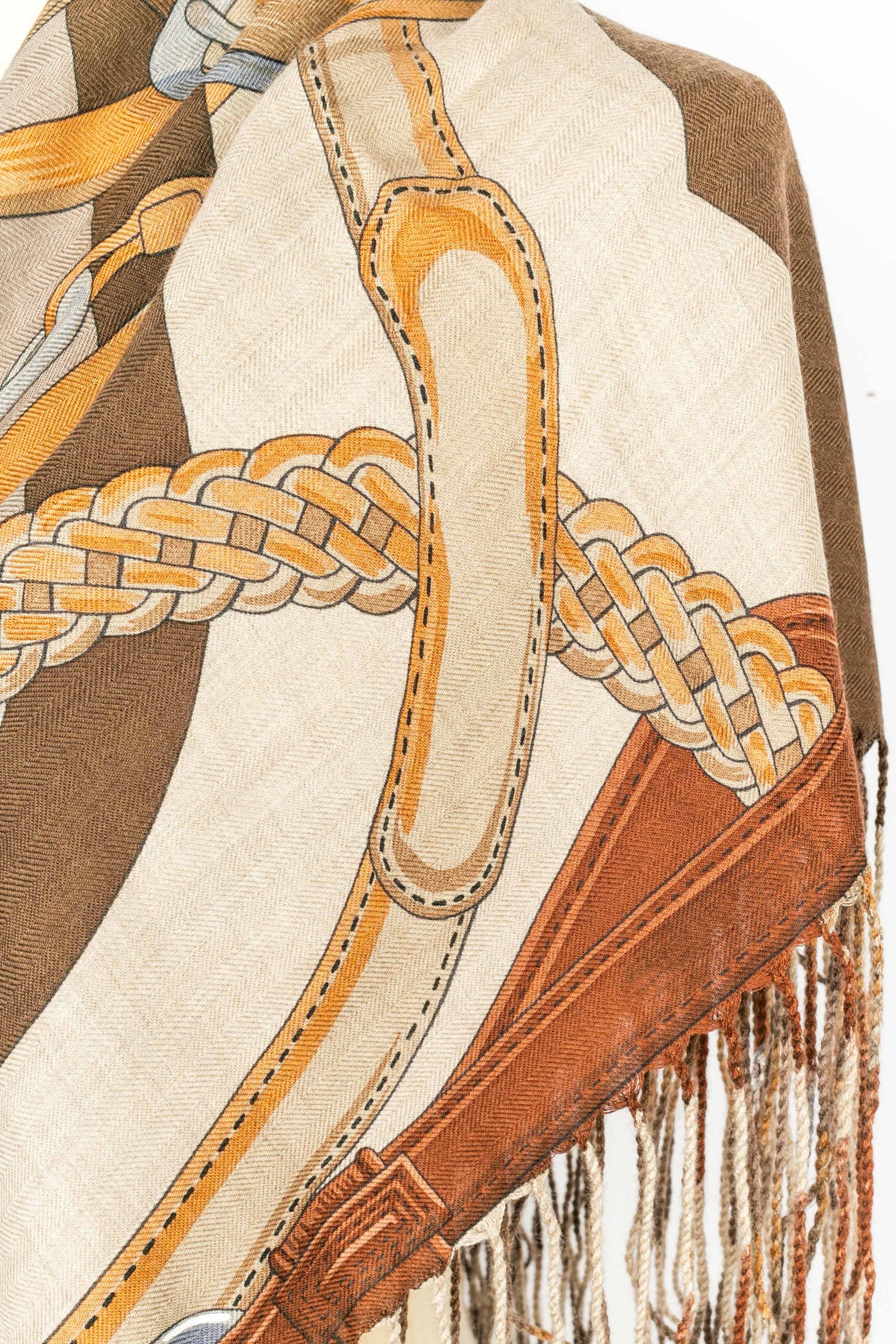 Foulard "Coaching" en cachemire Hermès