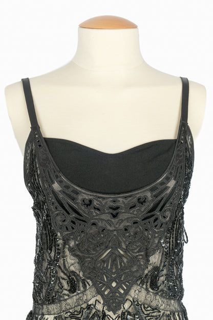 Robe noire Roberto Cavalli Printemps 2012
