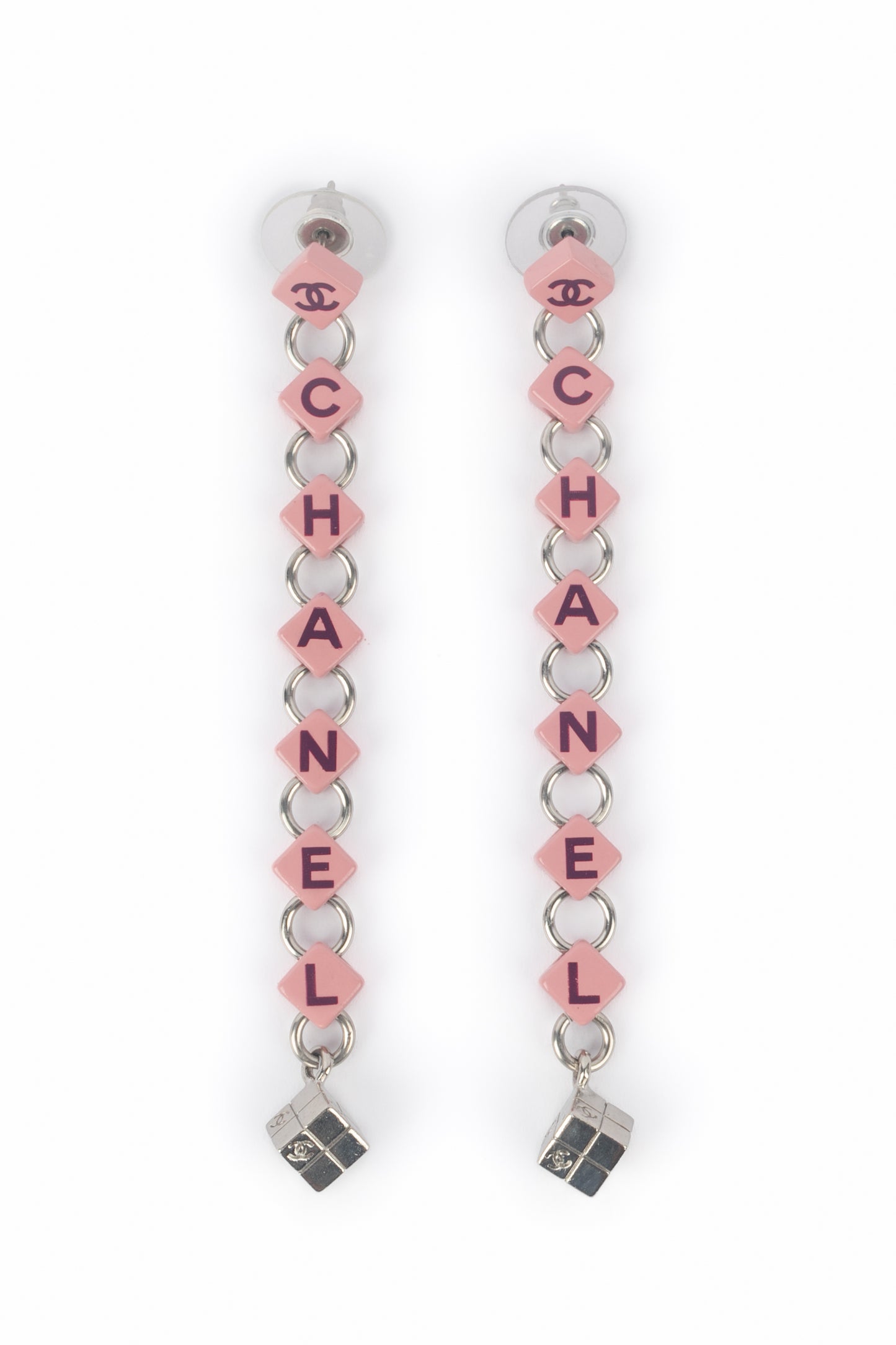 Boucles d'oreilles roses Chanel 2004