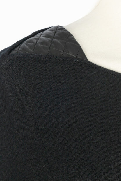 Robe en laine et cuir Chanel