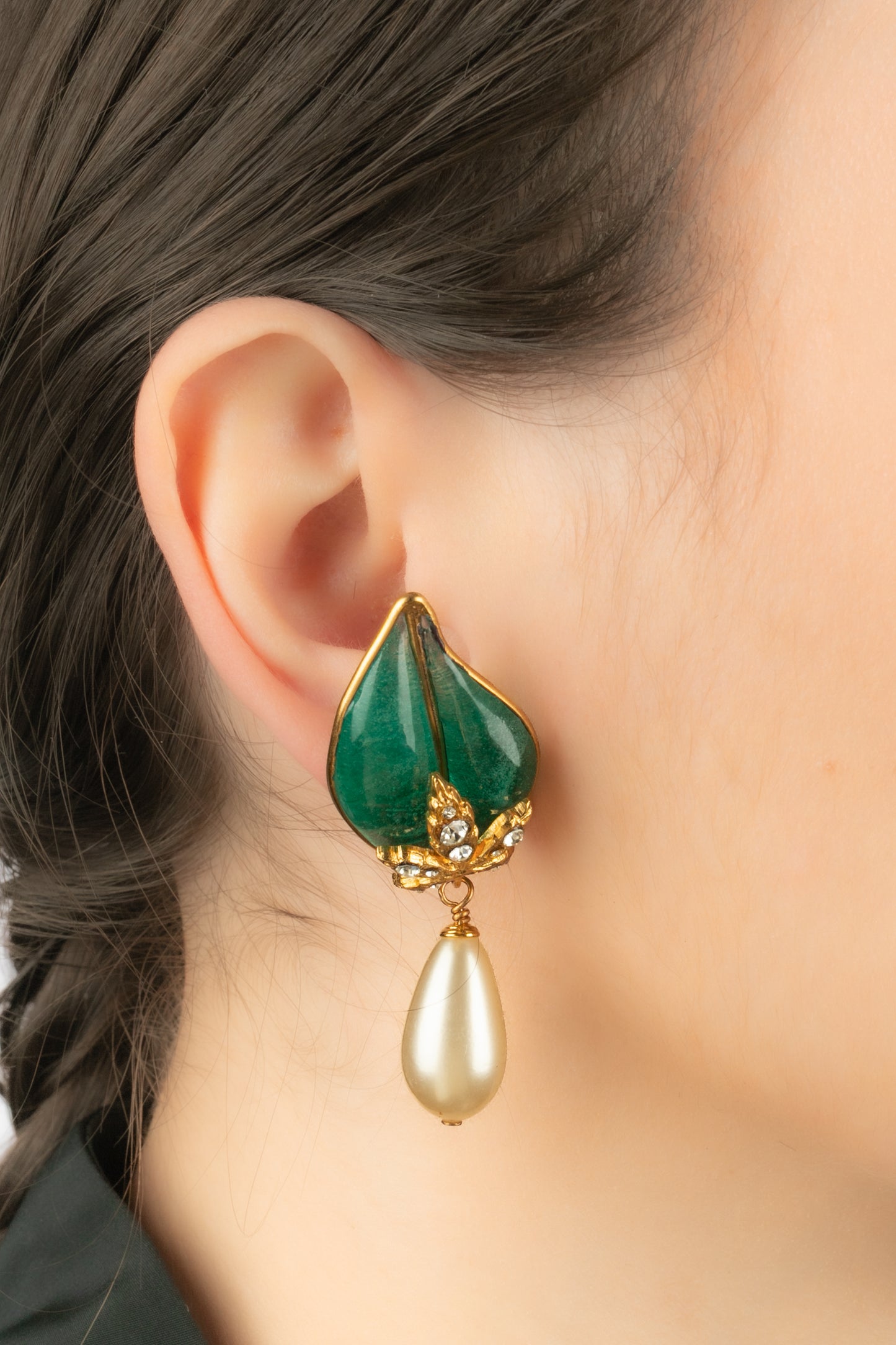 Boucles d'oreilles vertes Augustine