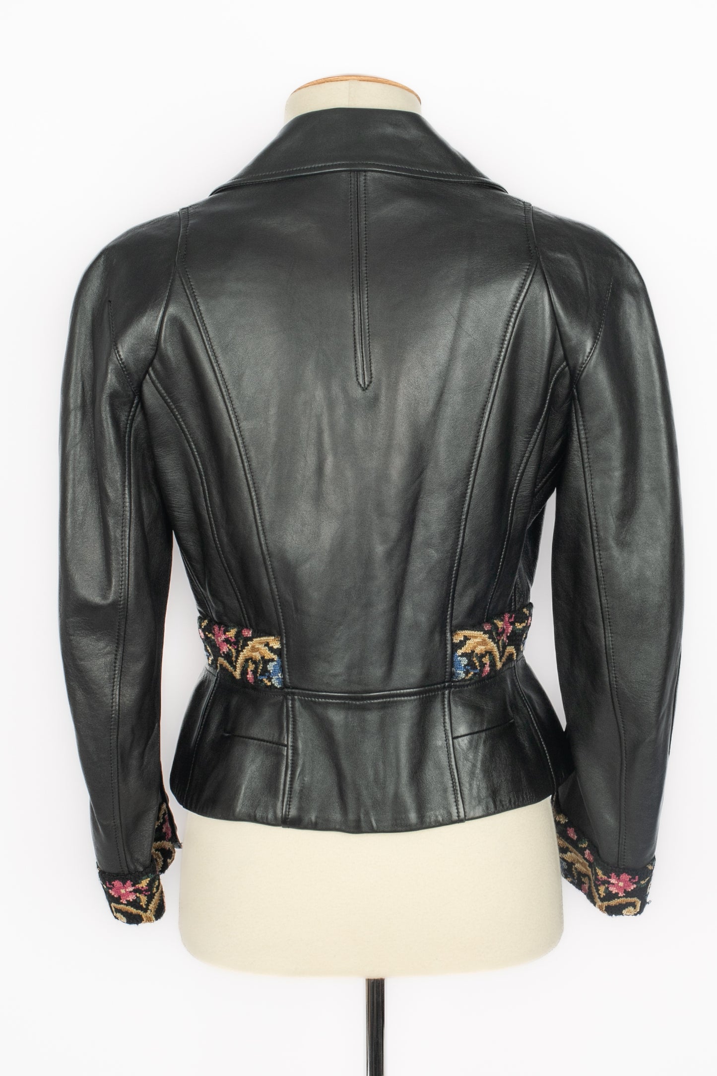 Veste en cuir John Galliano
