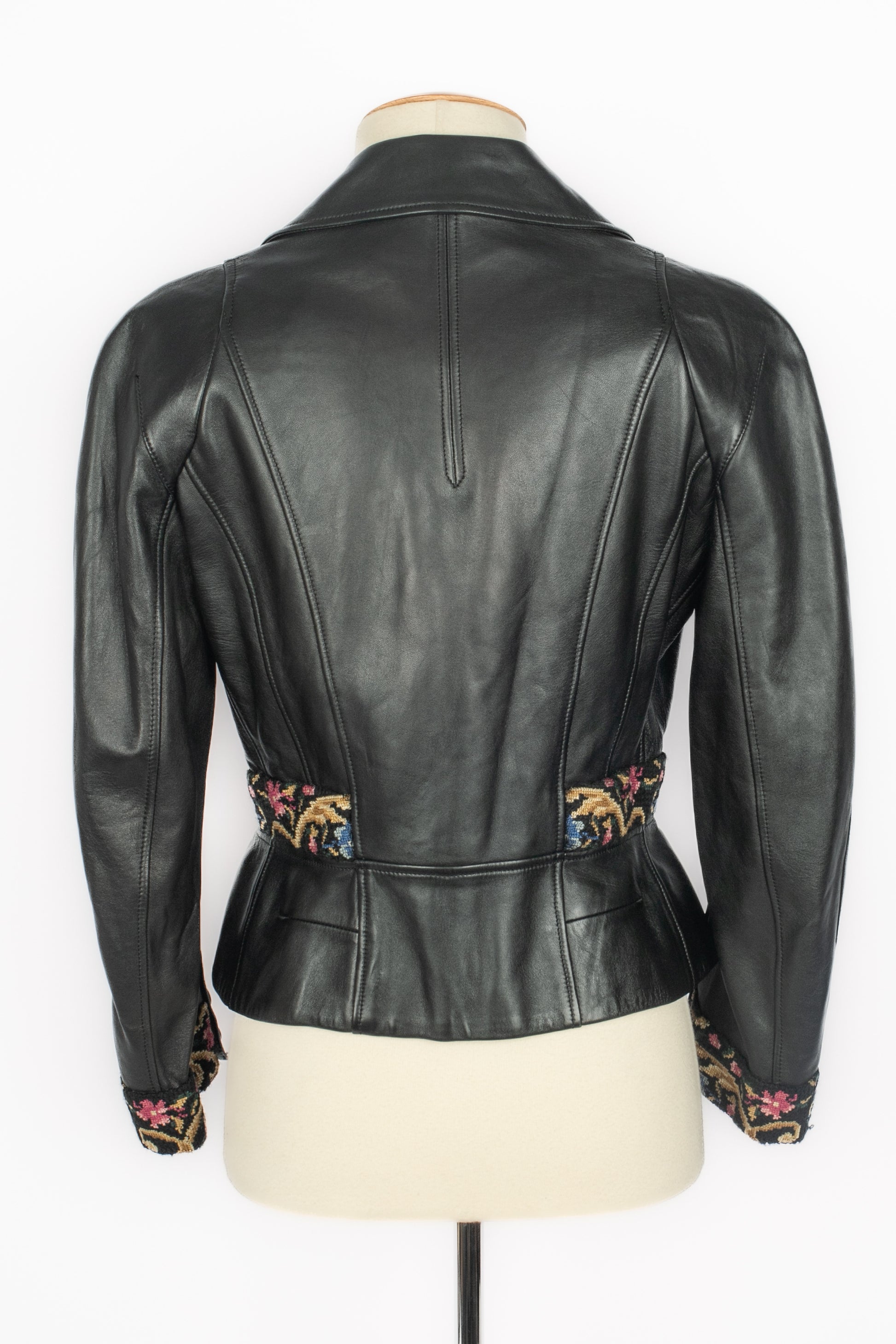 Veste en cuir John Galliano