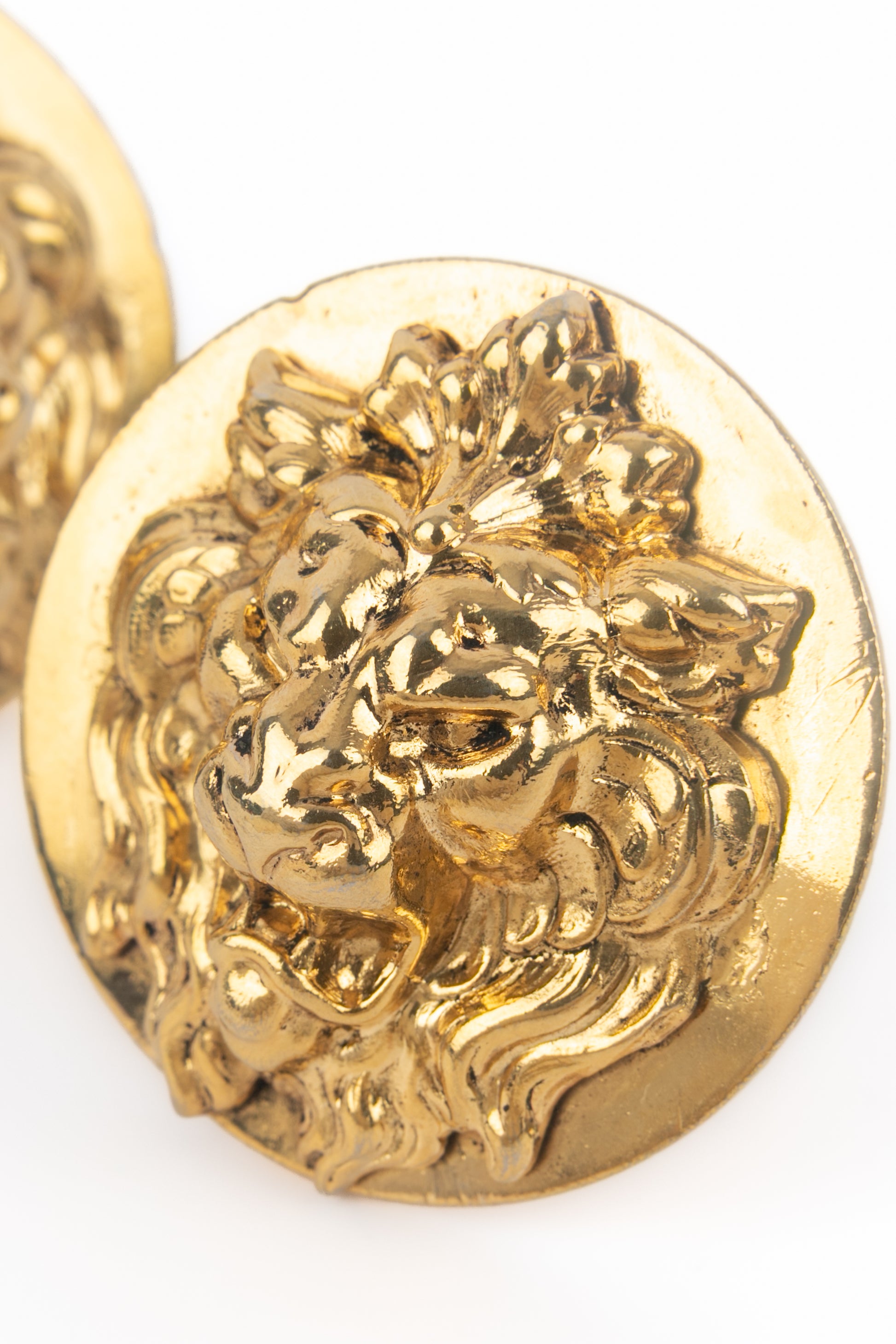 Boucles d'oreilles "tête de lion" Chanel Haute Couture