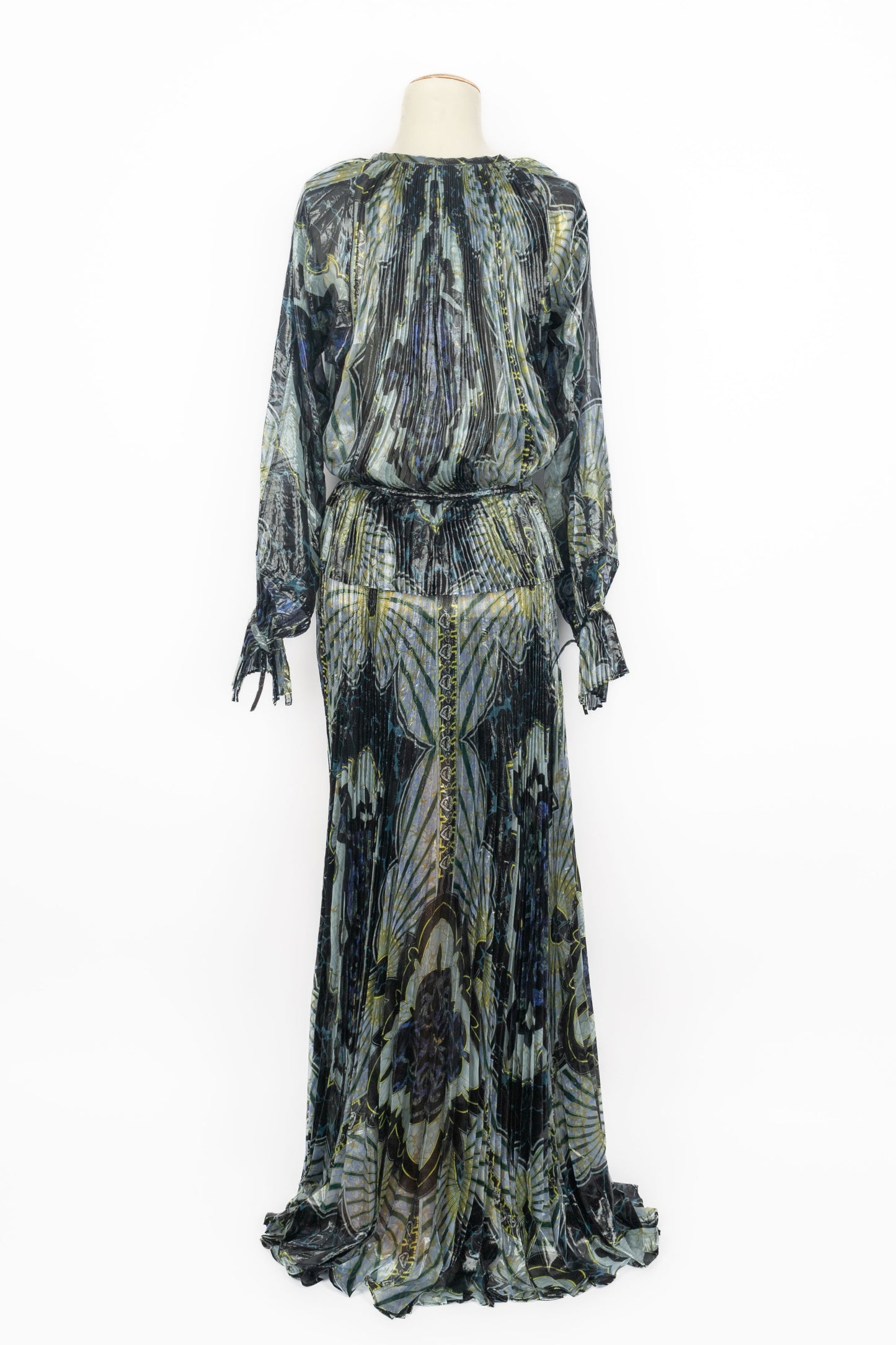 Robe en soie plissée Pucci