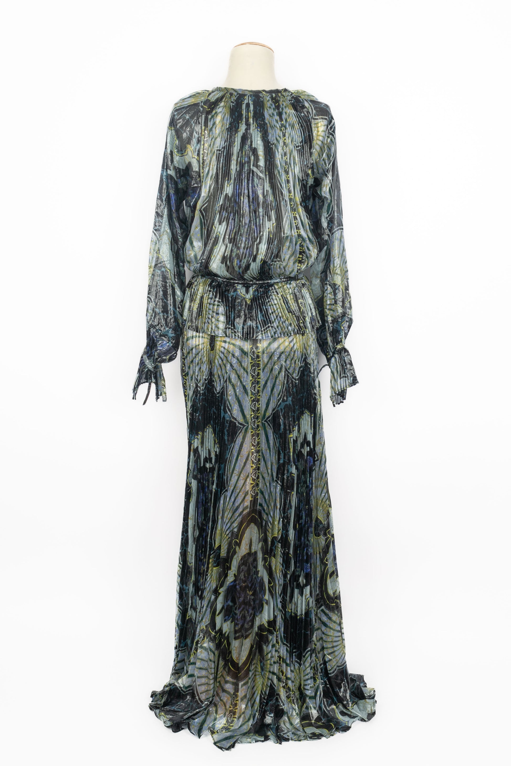 Robe en soie plissée Pucci