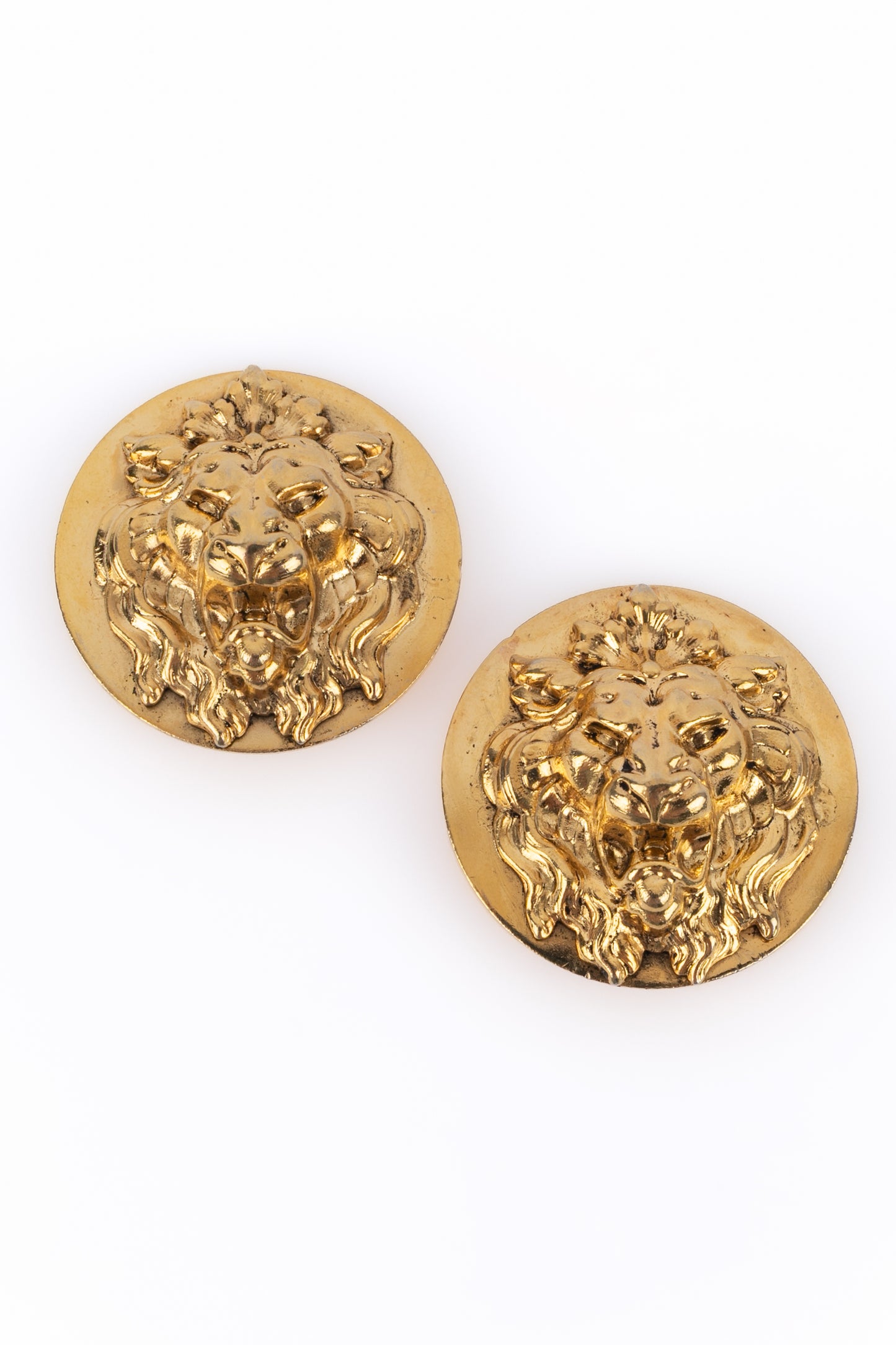 Boucles d'oreilles "tête de lion" Chanel Haute Couture