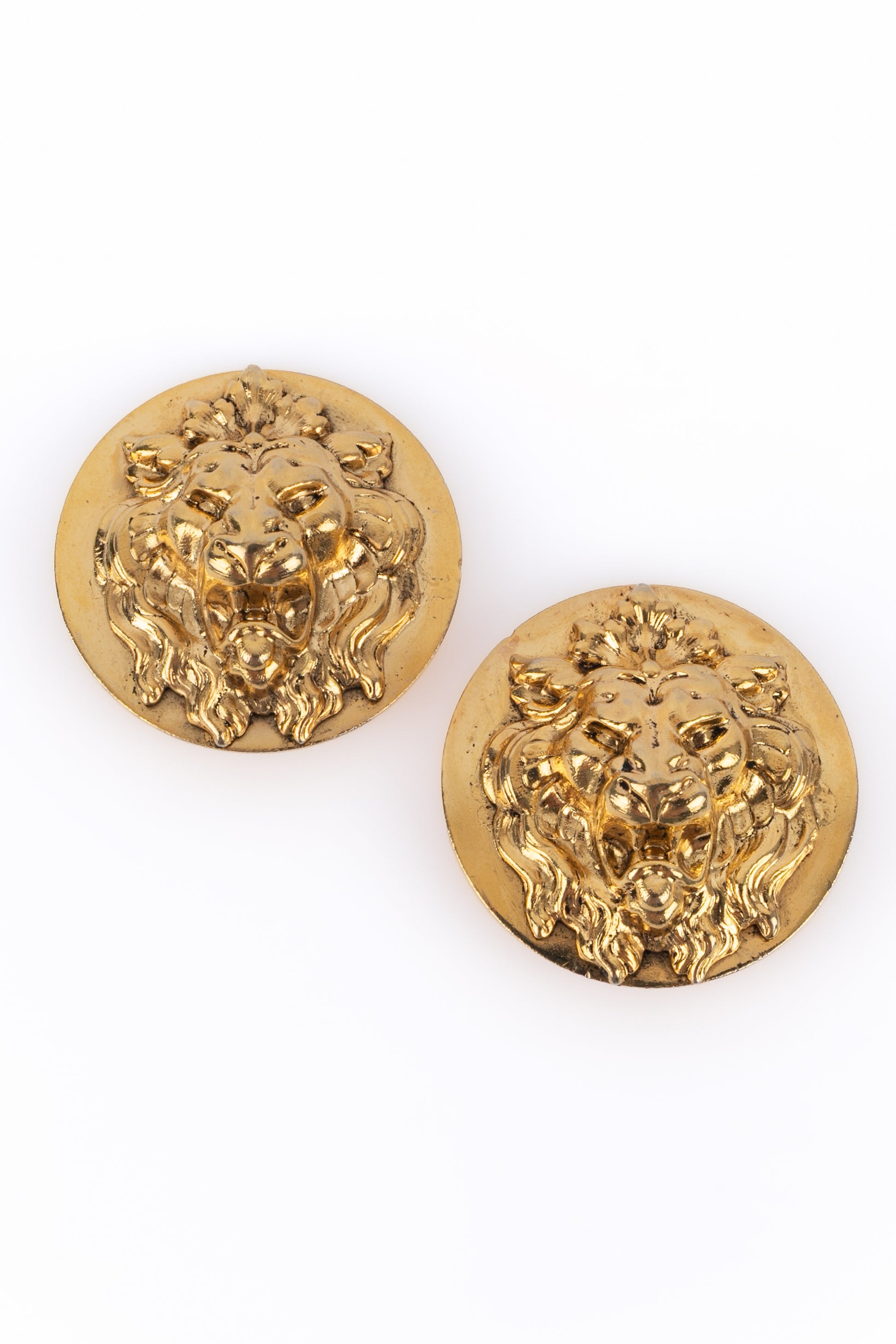 Boucles d'oreilles "tête de lion" Chanel Haute Couture