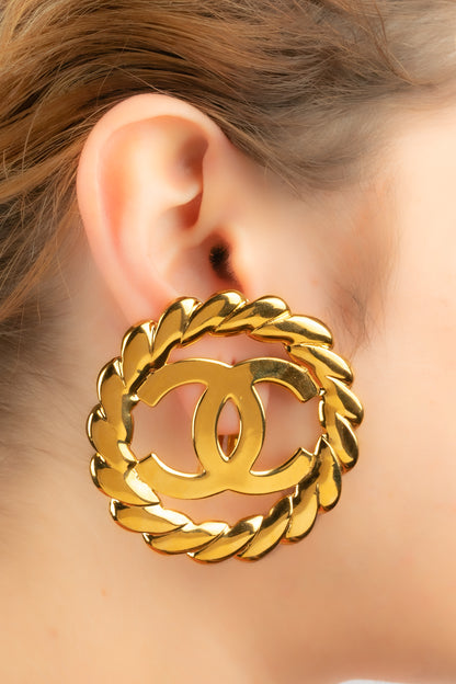 Boucles d'oreilles cc Chanel 1990's