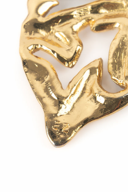 Broche bleue Yves Saint Laurent