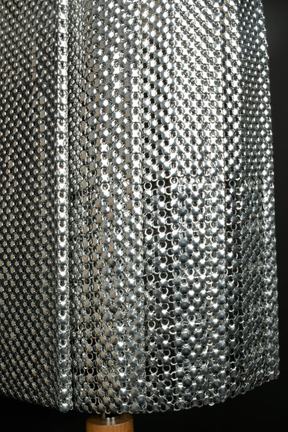 Jupe argentée Paco Rabanne Automne 2013