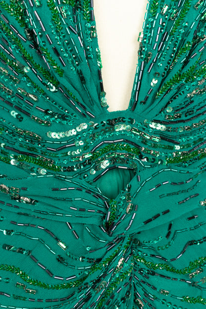 Robe en soie perlée Roberto Cavalli