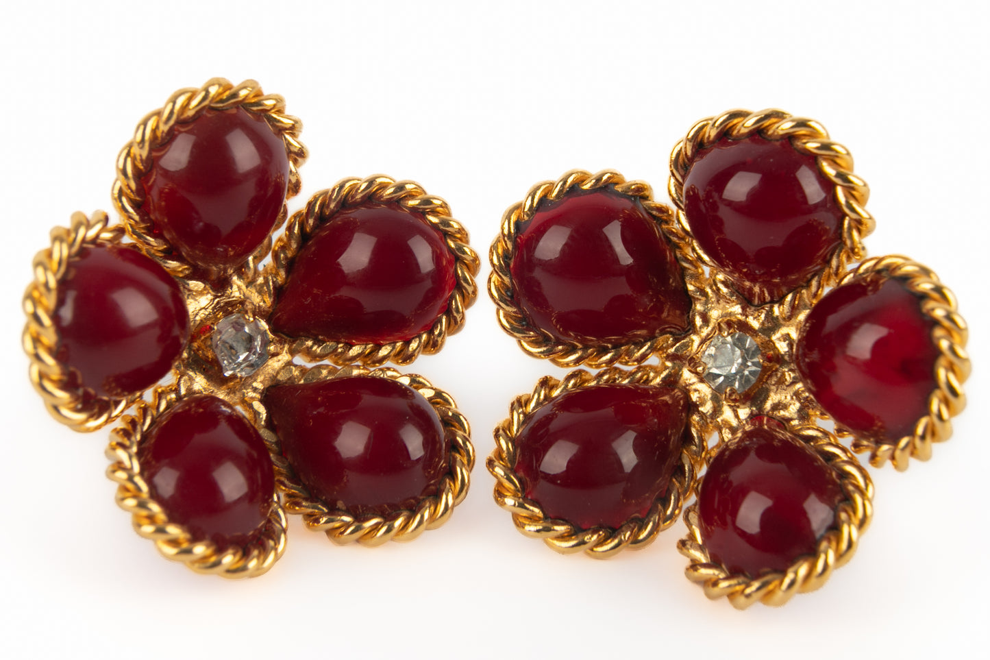 Boucles d'oreilles rouges Augustine