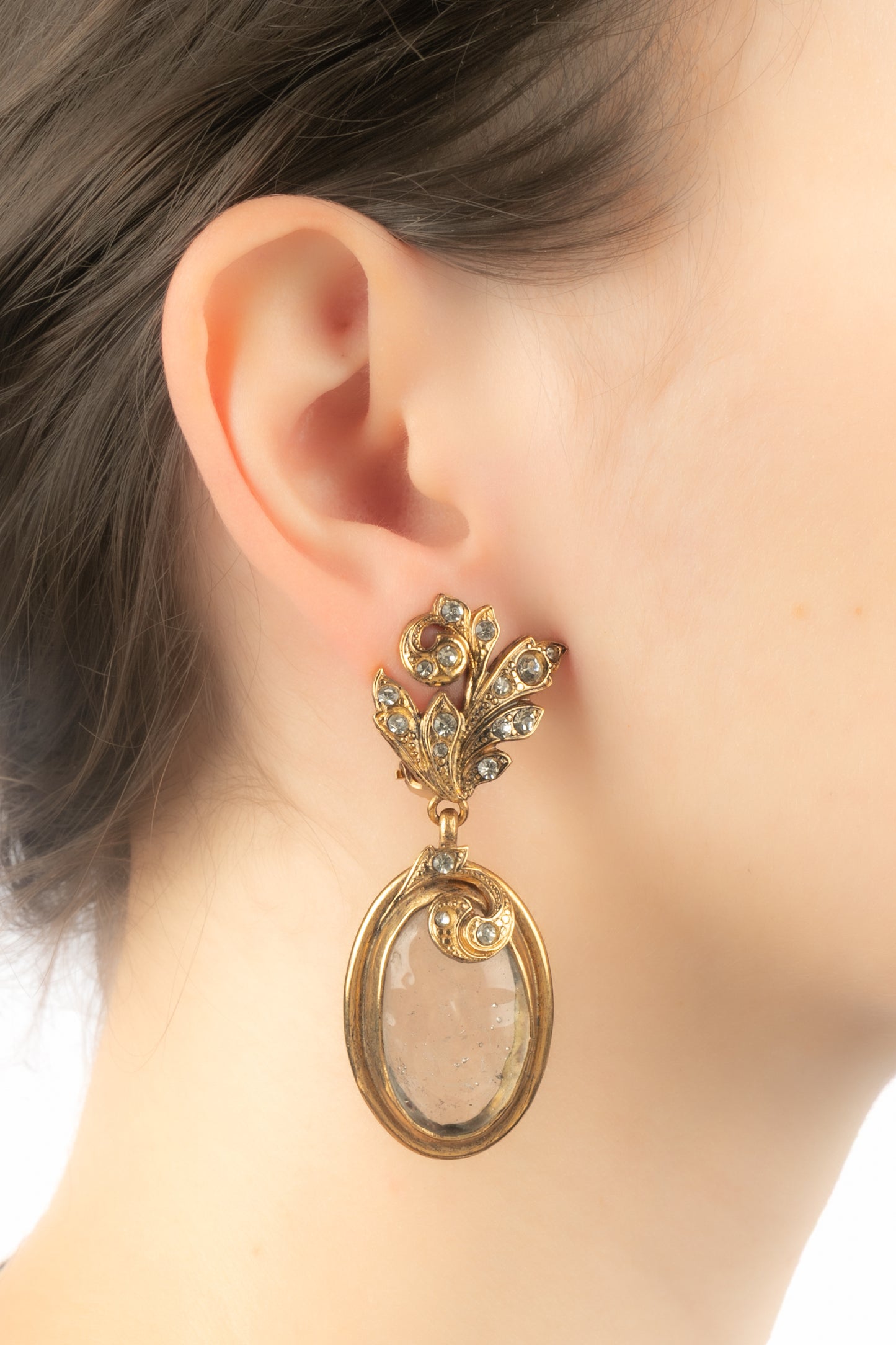 Boucles d'oreilles Gripoix 1980's