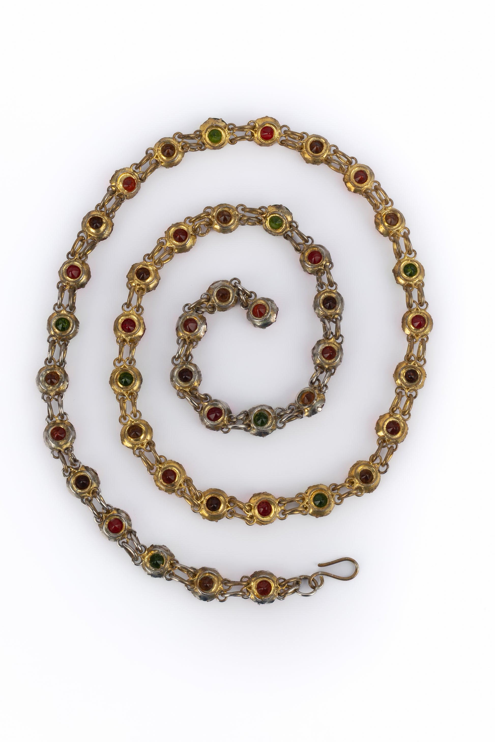 Collier de strass multicolore 1960's