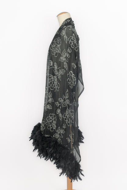 Etole en mousseline noire 1950's